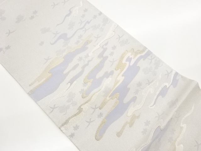 JAPANESE KIMONO / FUKURO OBI / WOVEN ABSTRACT BIRD 